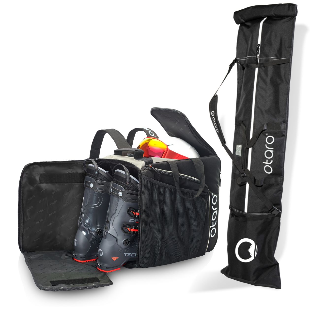 Otaro Skischuhtasche & Skitasche Pro-Set für 1 Paar-Long Ski