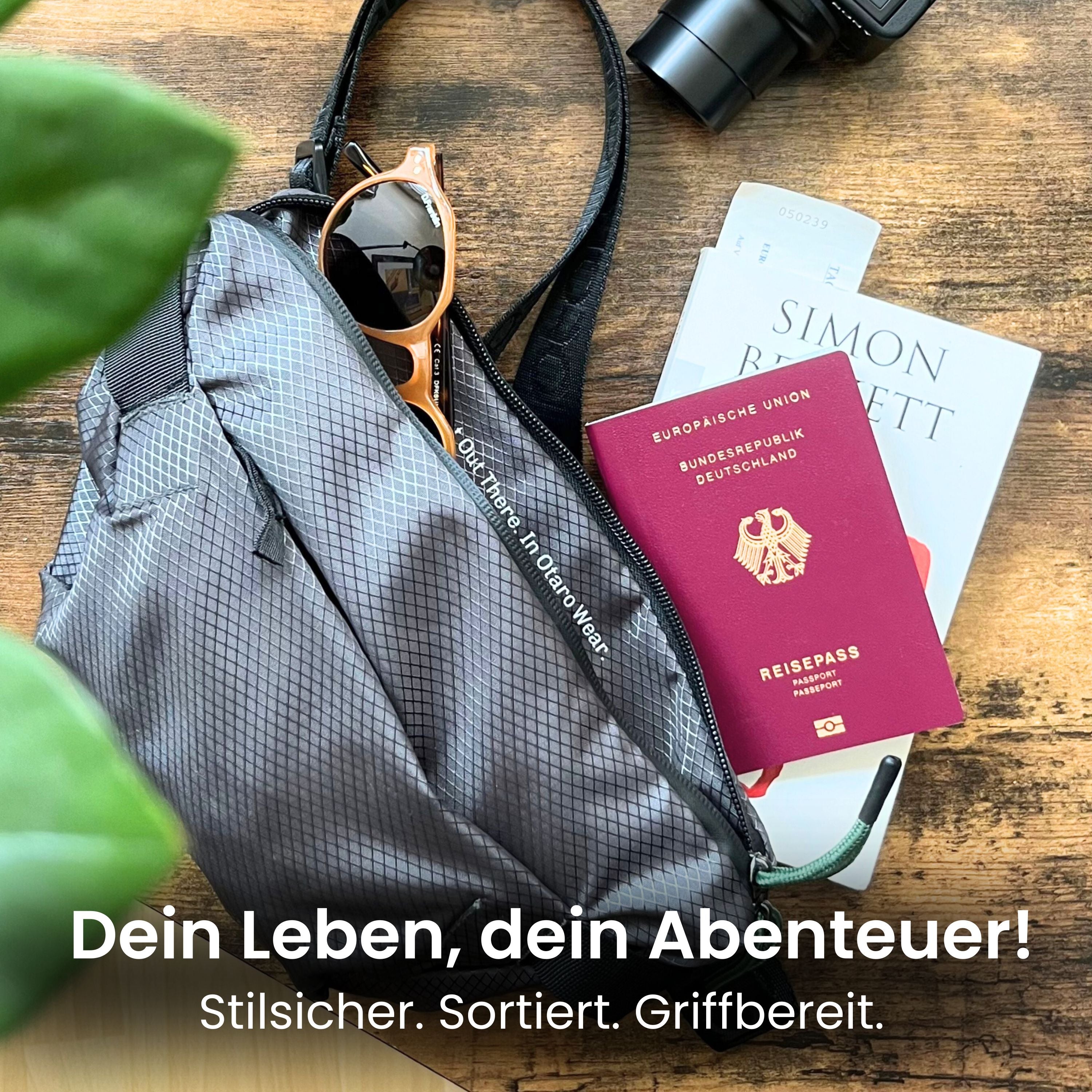 Otaro Sling Bag TRAVELER 3L – auf Reisen