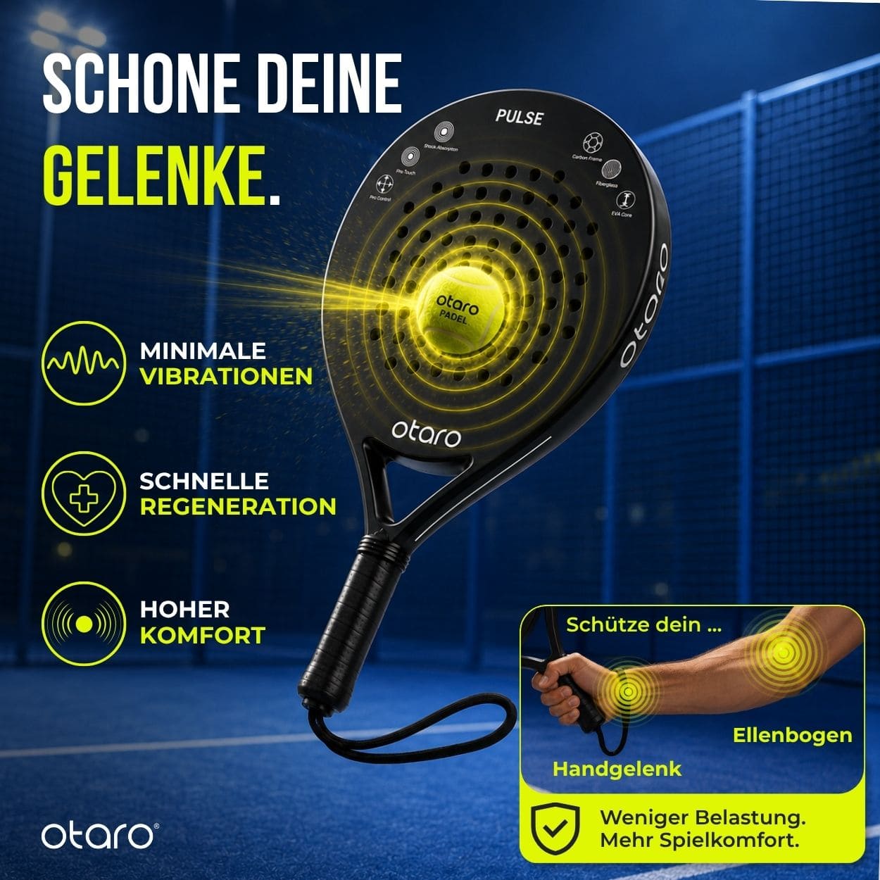 Padelschläger PULSE | Leicht. Präzise. Kontrolle.