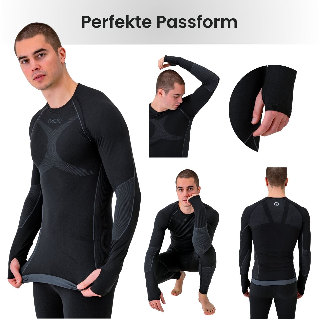 Otaro Thermounterwäsche Herren 2-teiliges Set – Produktansicht 3
