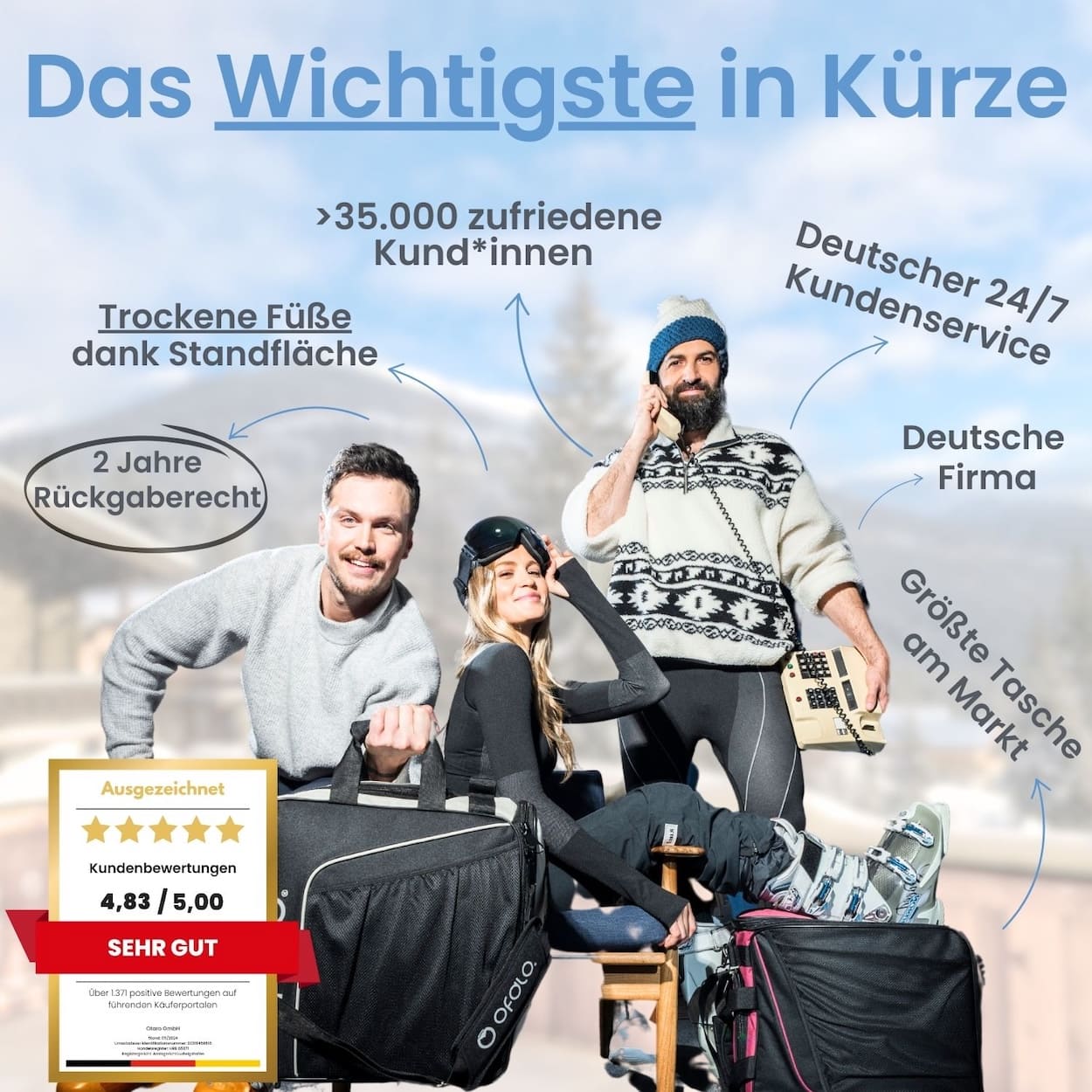 Otaro Skischuhtasche Kids 27L – Produktansicht 5