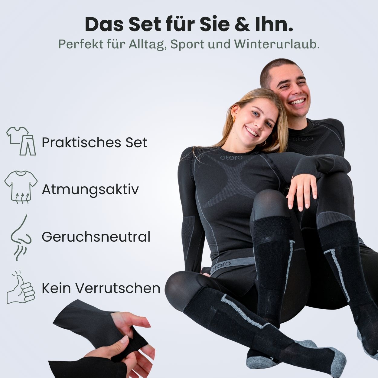 Otaro Thermounterwäsche Herren 2-teiliges Set – Produktansicht 5