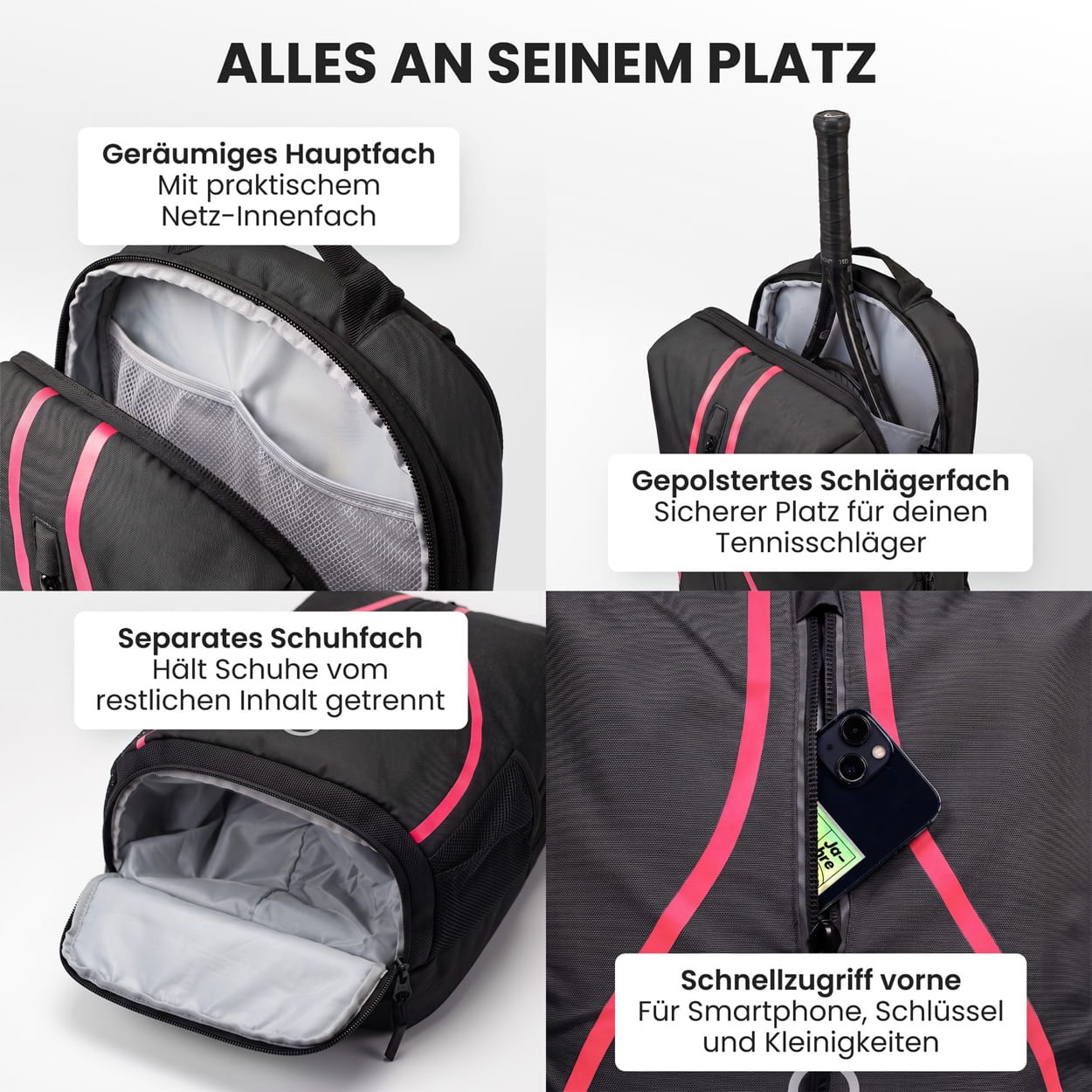 Otaro Tennisrucksack Classic 32L – funktionales Design