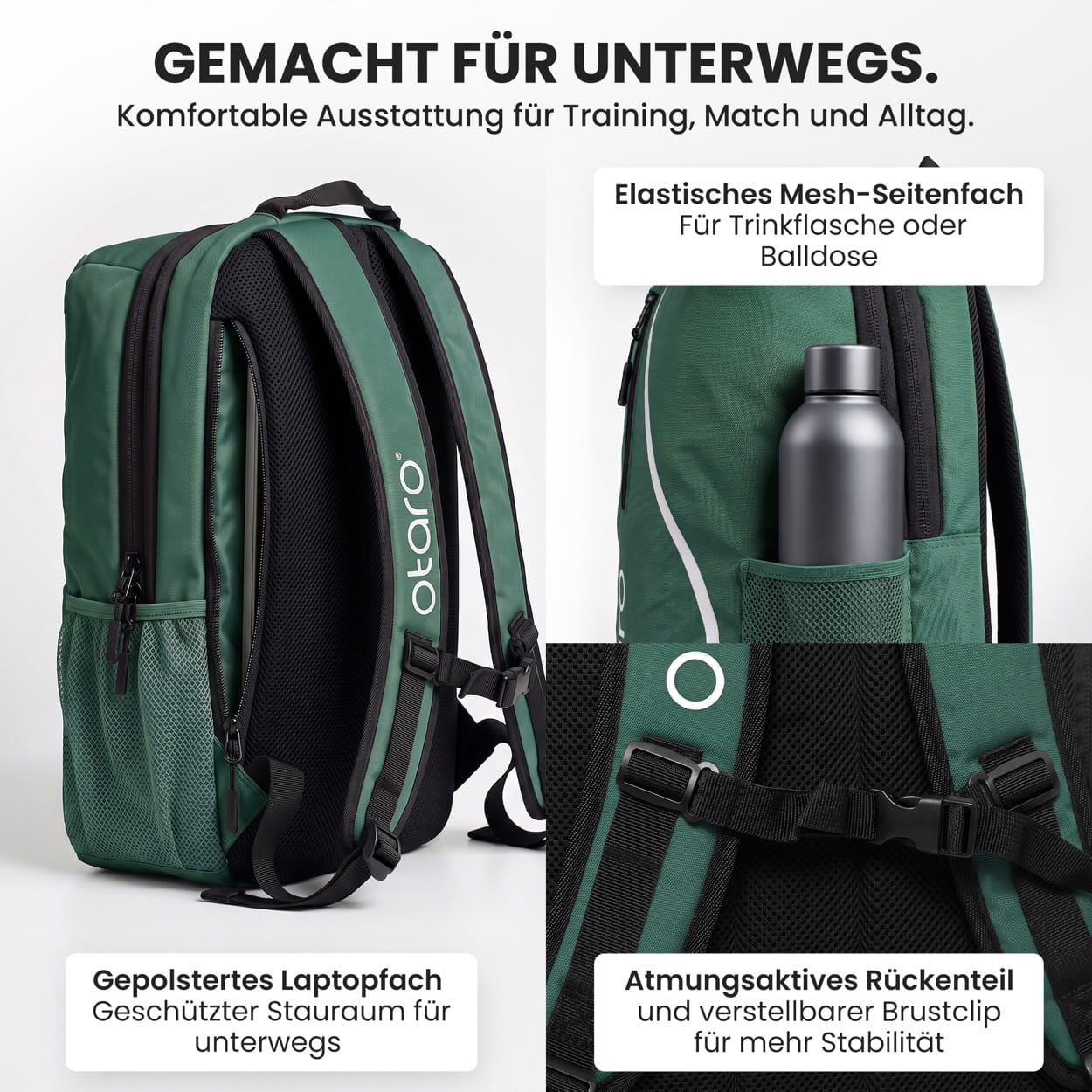 Otaro Tennisrucksack Classic 32L – für den Alltag