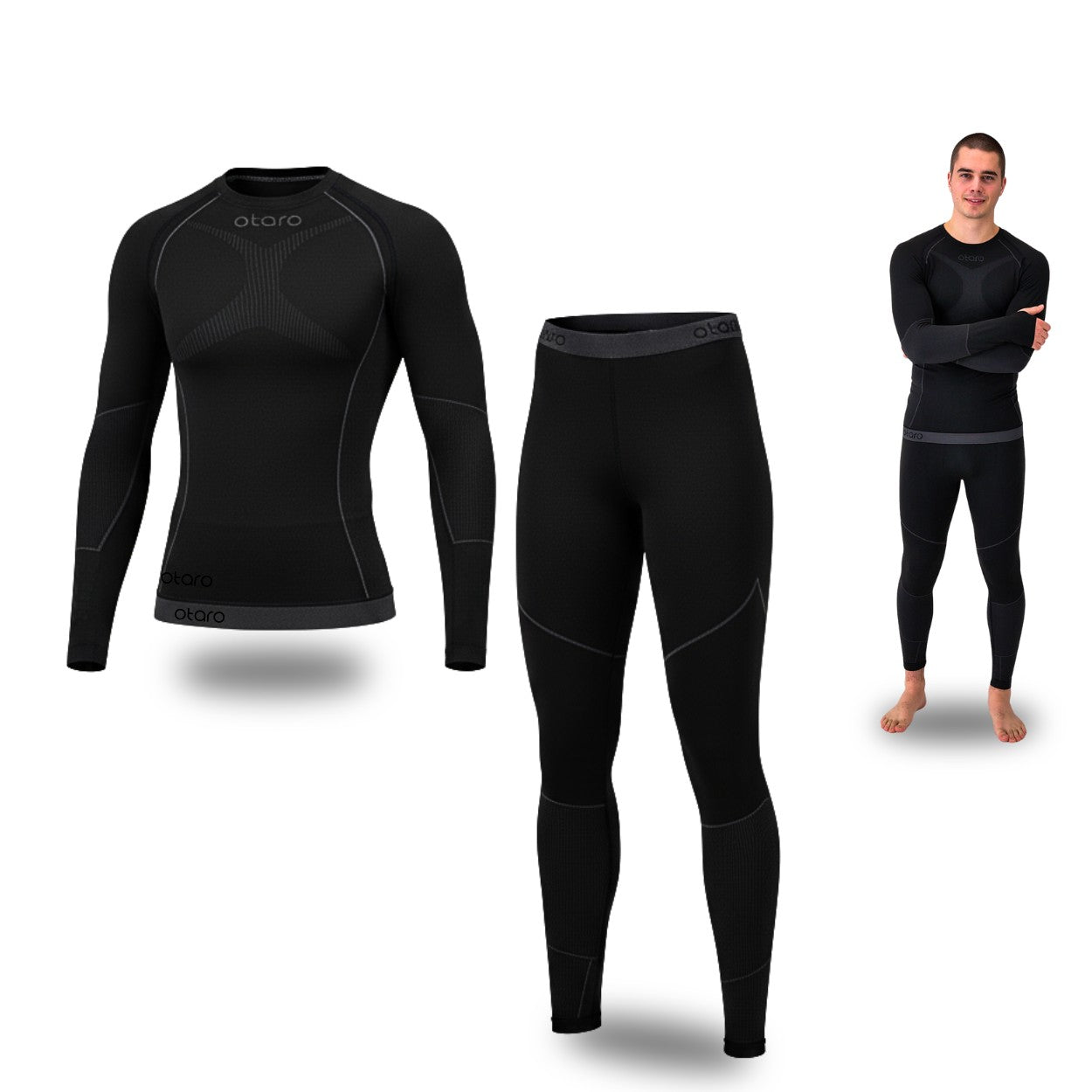 Otaro Thermounterwäsche Herren 2-teiliges Set