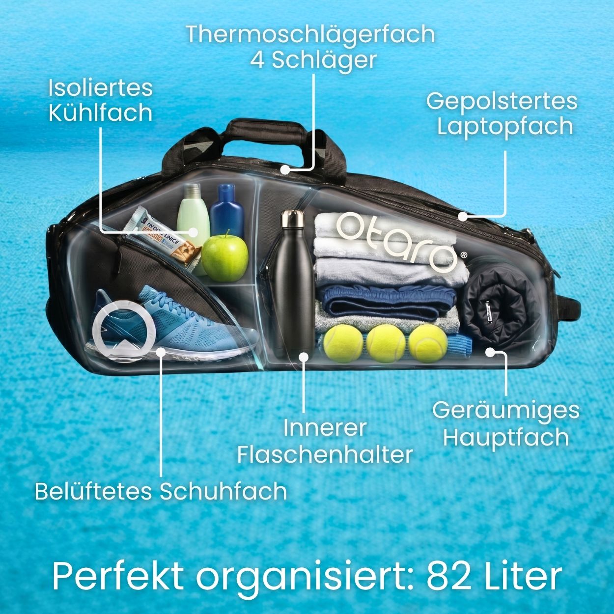 Otaro Tennistasche 82 Liter – Produktansicht 2