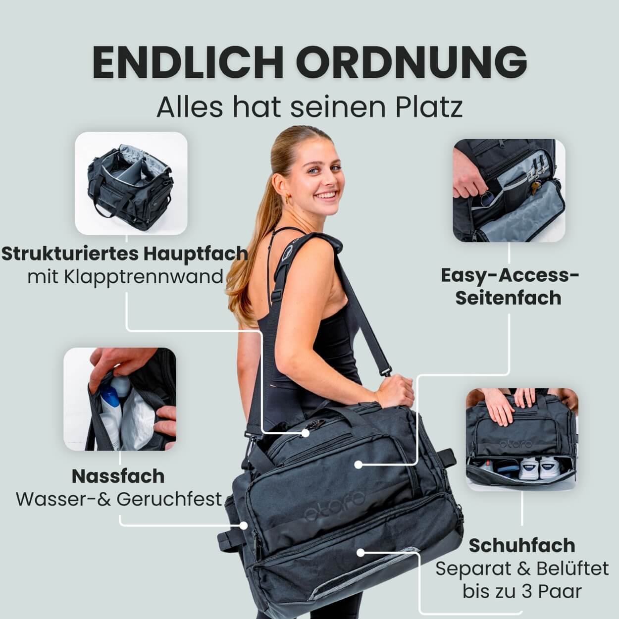 Otaro Sporttasche Classic 50L – Produktansicht 2