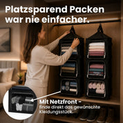 Hängender Reise-Organizer | 3-Ebenen mit Kompression