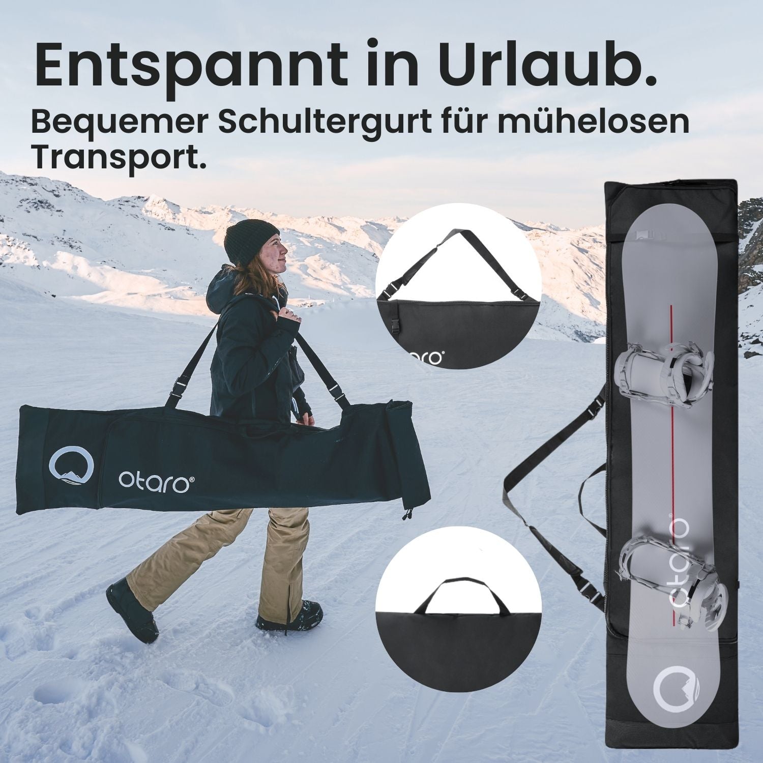Otaro Stiefeltasche & Snowboardtasche 180cm Set – Produktansicht 3