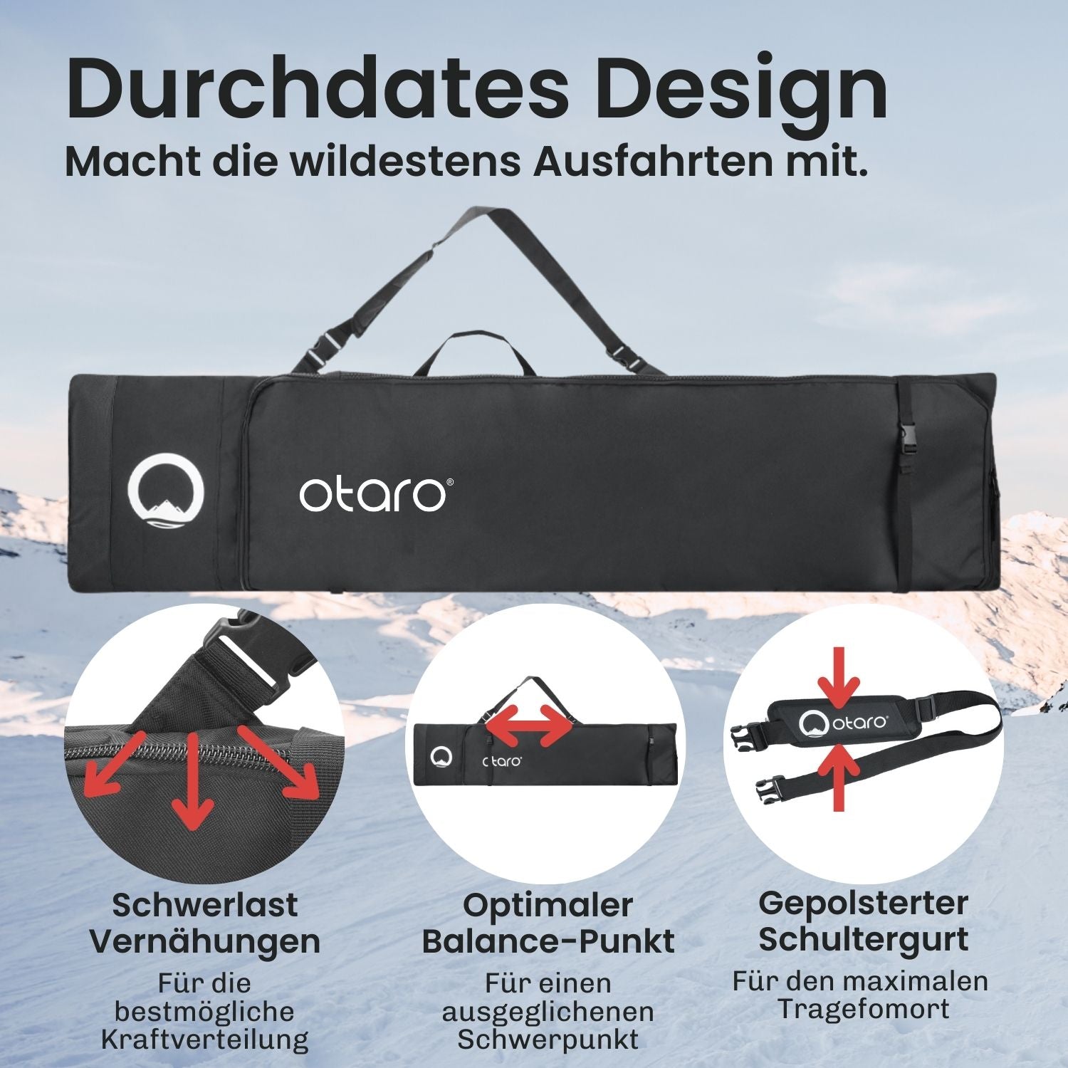 Otaro Stiefeltasche & Snowboardtasche 180cm Set – Produktansicht 5
