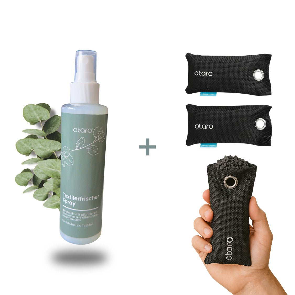 Otaro Textilerfrischer Vorteils-Set 200ml Spray + 2x Säckchen