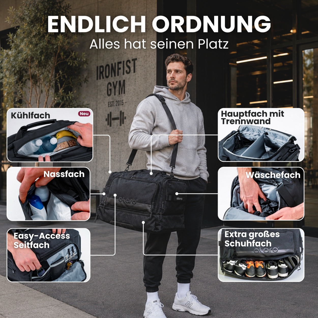 Otaro Sporttasche Pro 70L – ideal fürs Training